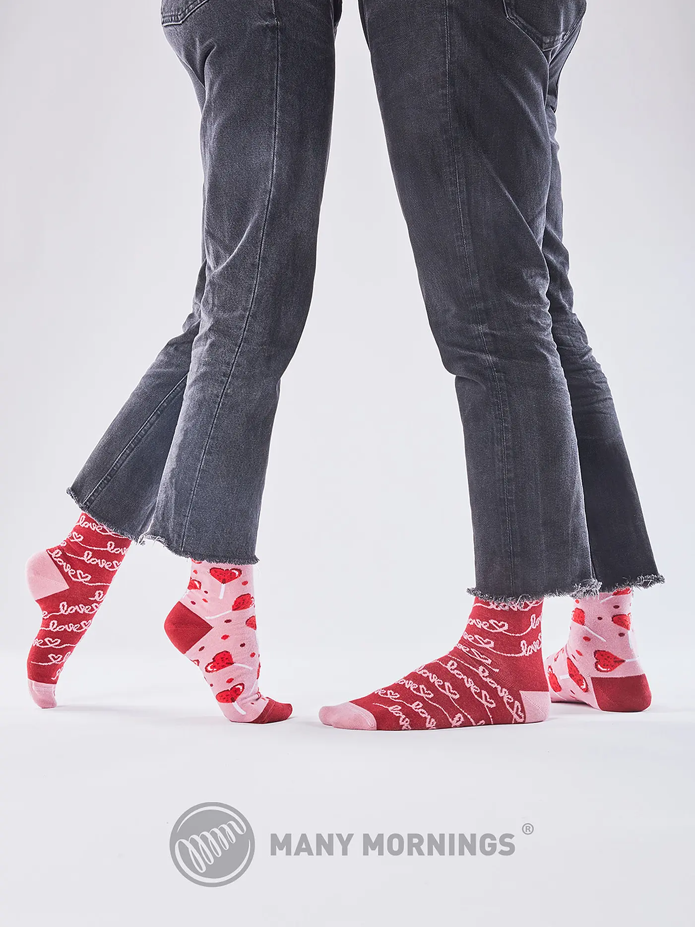 MANY MORNINGS | Damen Socken LOVE STORY rosa | 